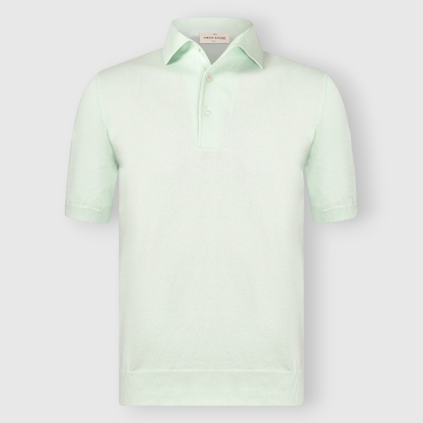 Picture of Shirt collar organic cotton knit polo