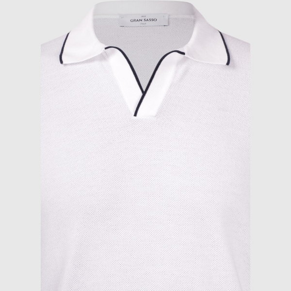 Picture of Skipper knit polo rice stitch