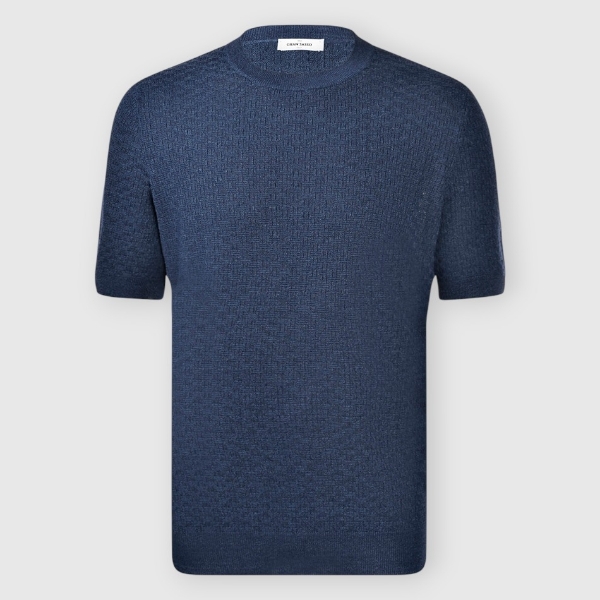 Immagine di T-shirt in maglia lavorazione mattoncino