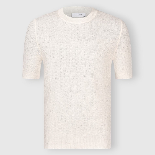 Immagine di T-shirt in maglia lavorazione mattoncino