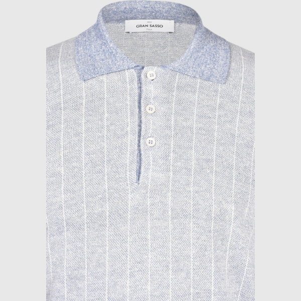 Picture of Striped jacquard knit polo