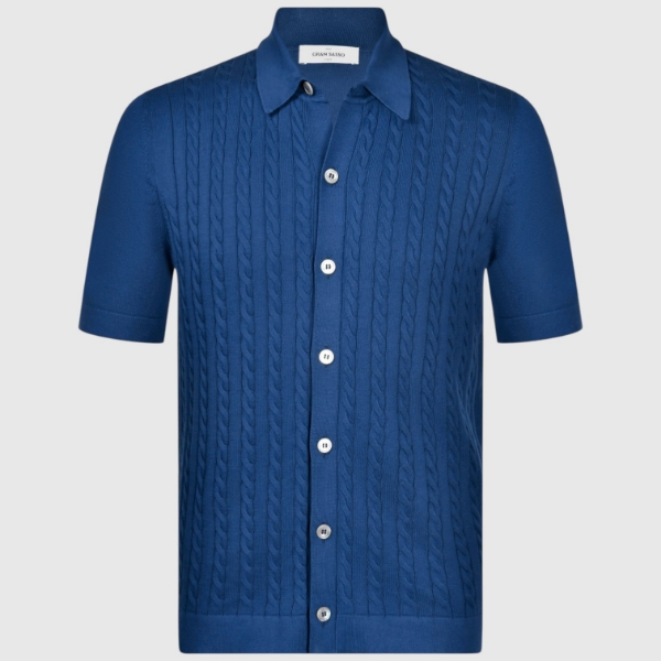 Immagine di Camicia in maglia a coste e trecce