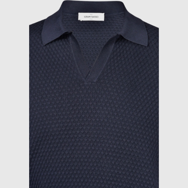 Immagine di Polo skipper in maglia punto popcorn