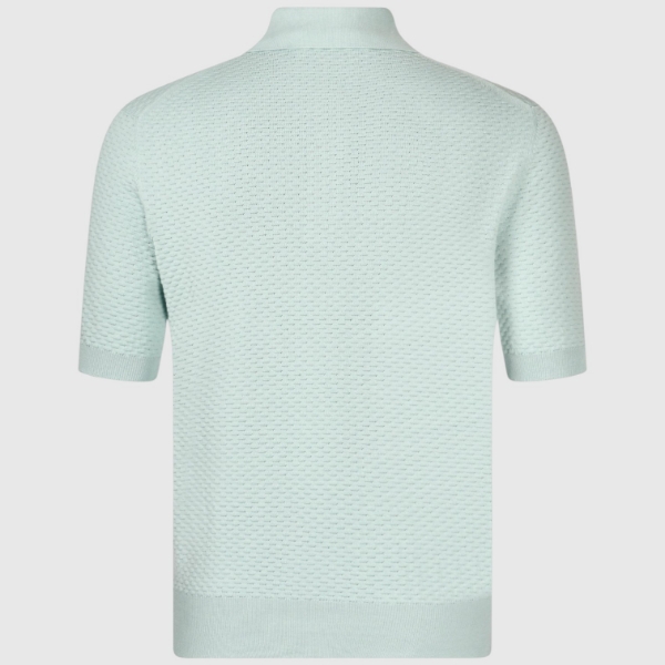 Immagine di Polo in maglia lavorazione punto waffle
