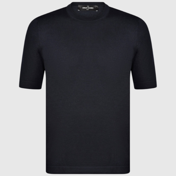Immagine di T-shirt in maglia in lana cashmere e seta