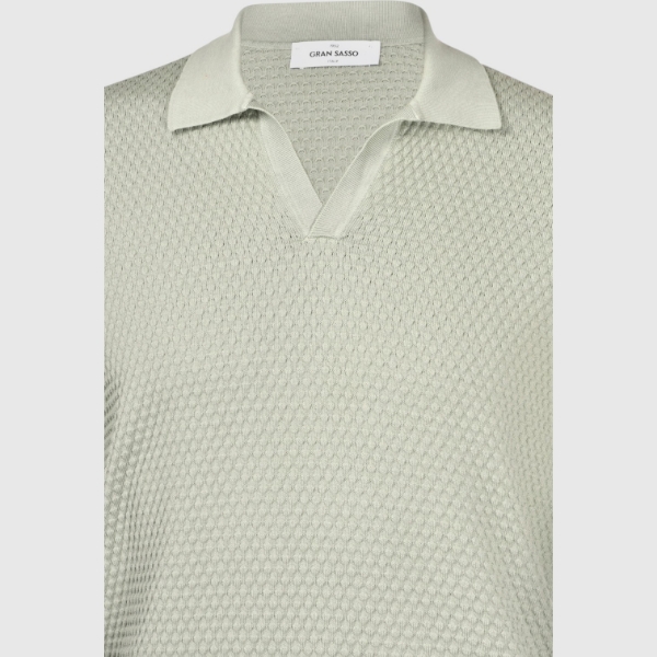 Immagine di Polo skipper in maglia punto popcorn