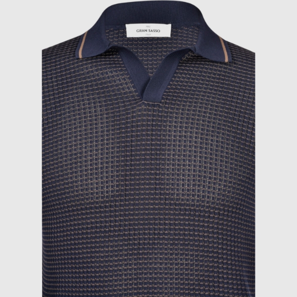 Immagine di Polo skipper in maglia traforata bicolor