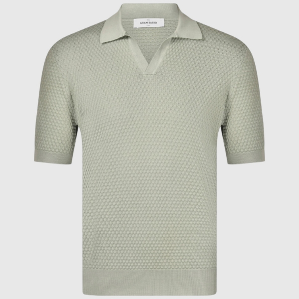 Immagine di Polo skipper in maglia punto popcorn