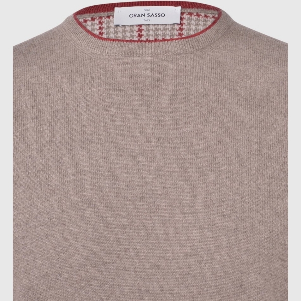 Picture of Crew neck with profiles and tweed patches