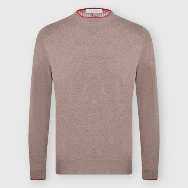 Picture of Crew neck with profiles and tweed patches