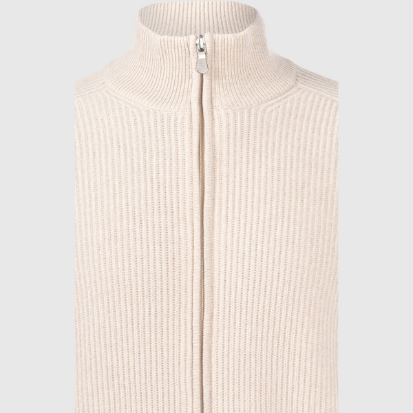 Picture of Cashmere ribbed full zip