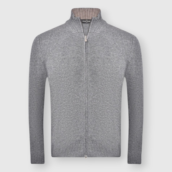 Immagine di Full zip in cashmere 2 fili