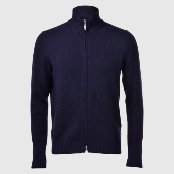 Immagine di Full zip in cashmere 2 fili