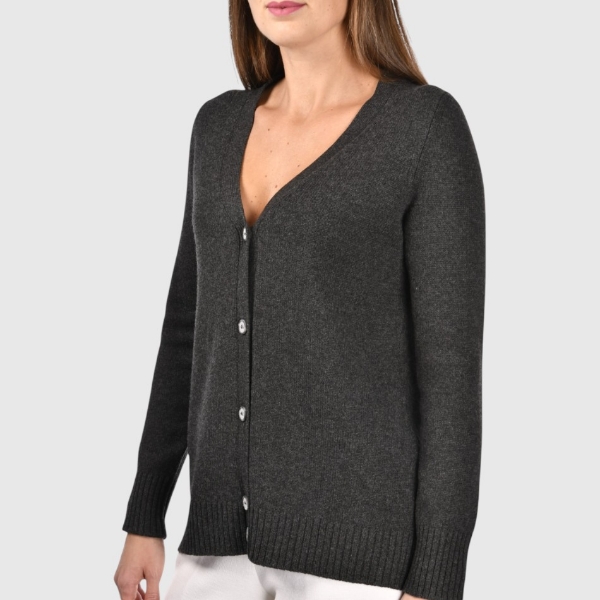 Immagine di Cardigan 3 fili in misto cashmere