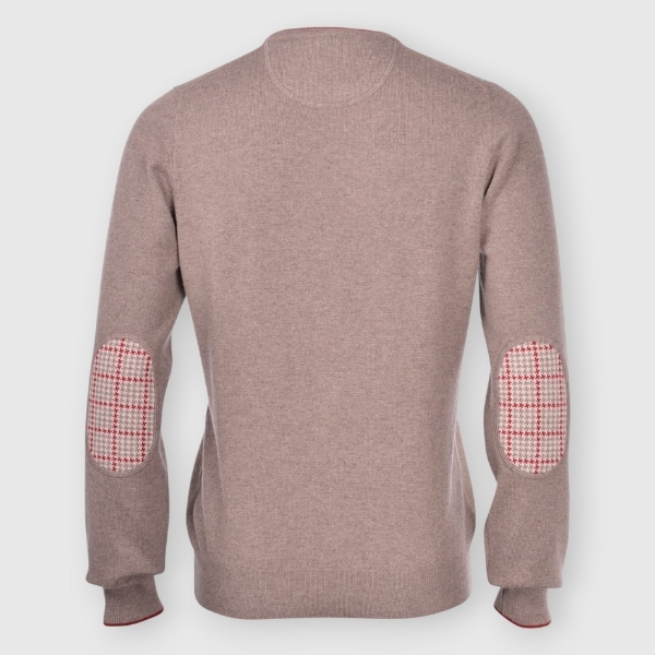 Picture of Crew neck with profiles and tweed patches