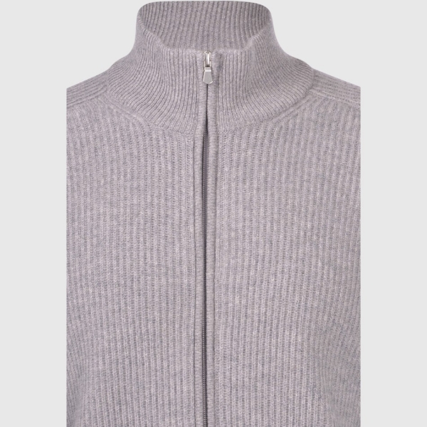 Picture of Cashmere ribbed full zip