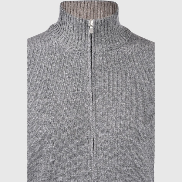 Immagine di Full zip in cashmere 2 fili