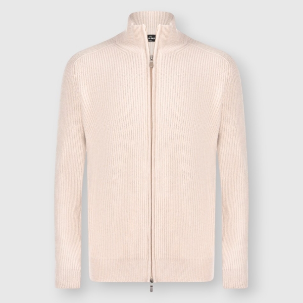 Picture of Cashmere ribbed full zip