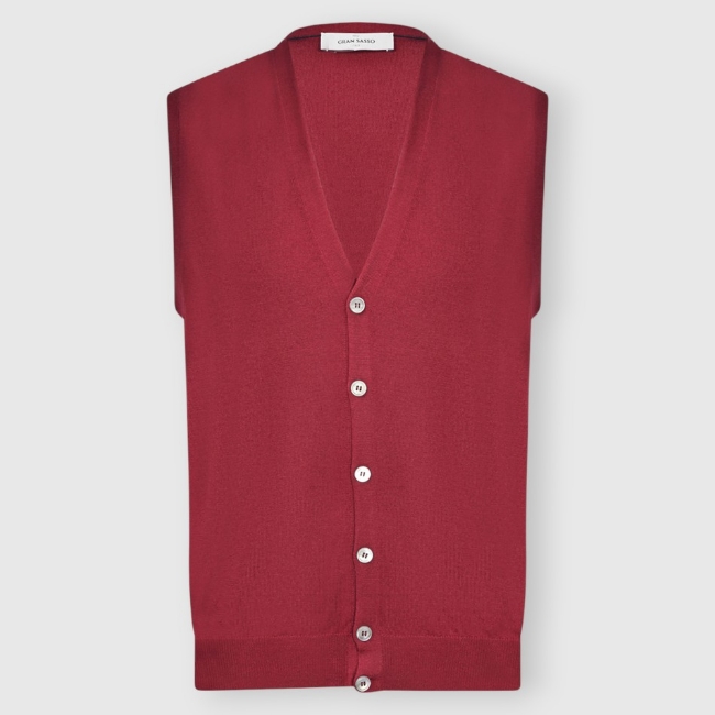 Gran Sasso. Merino Wool Gilet with Buttons | Gran Sasso