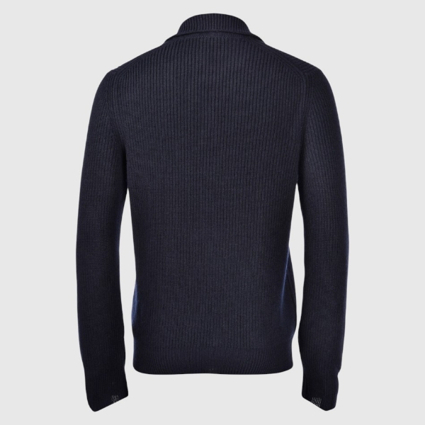 Picture of Half-fisherman's rib knit skipper polo