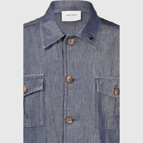 Picture of Denim cotton overshirt