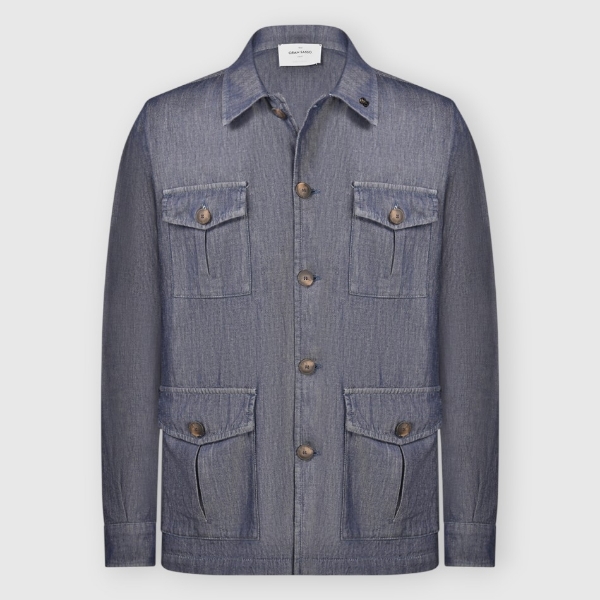 Picture of Denim cotton overshirt
