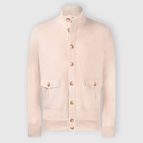 Picture of Organic cotton and Alcantara knit jacket