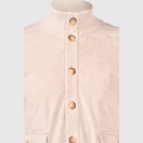Picture of Organic cotton and Alcantara knit jacket