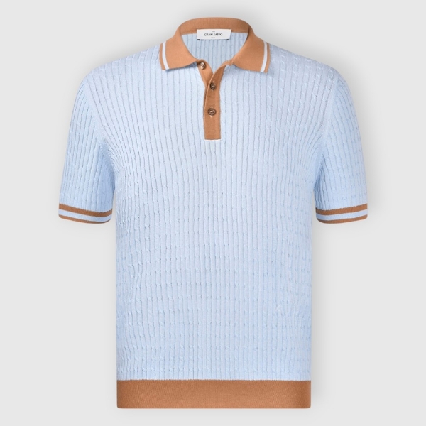 Immagine di Polo in maglia a trecce