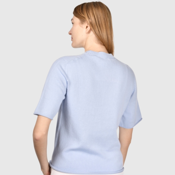 Picture of Stockinette stitch two-ply knitted t-shirt