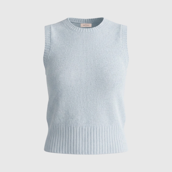 Picture of Knitted cotton bouclé tank top