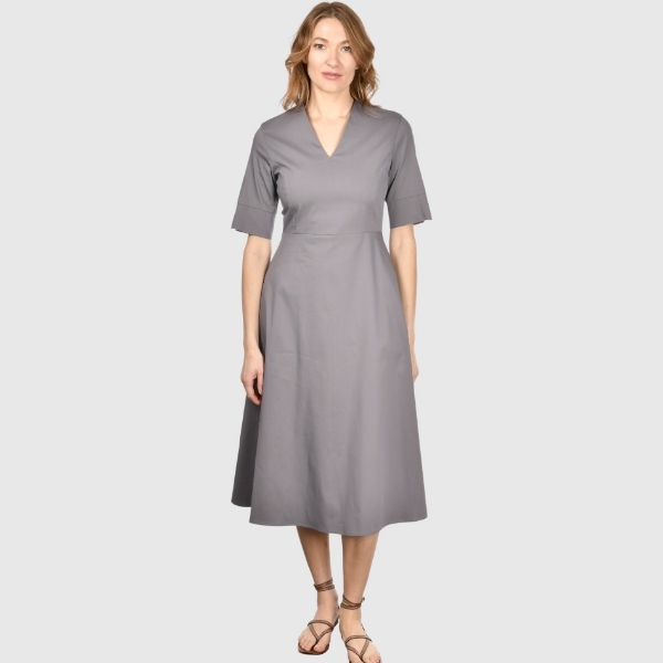 Immagine di Abito midi jersey scollo v