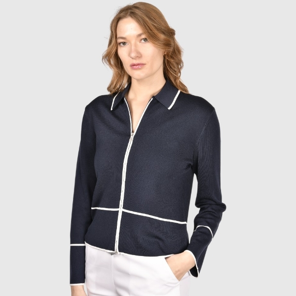 Picture of FULL MILANO STITCH ZIP KNIT SHIRT