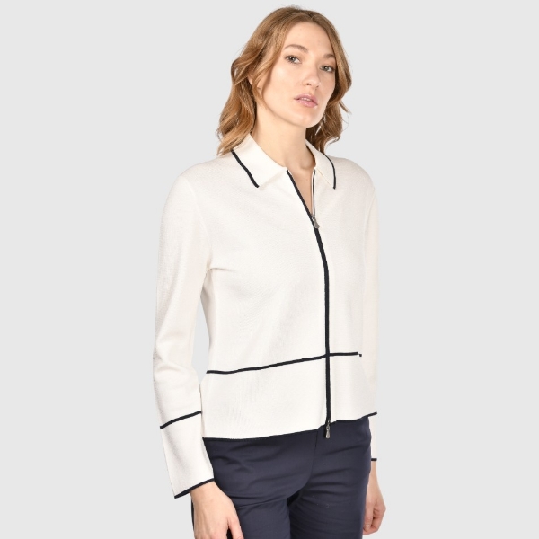 Picture of FULL MILANO STITCH ZIP KNIT SHIRT