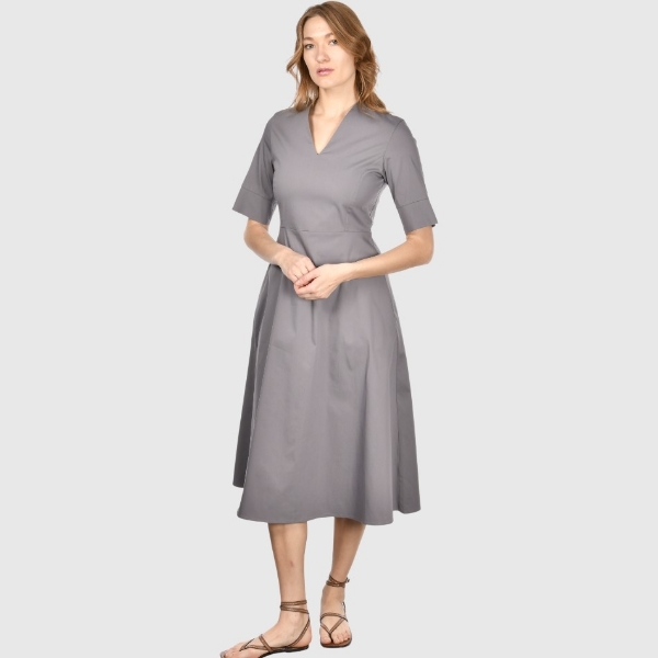 Immagine di Abito midi jersey scollo v