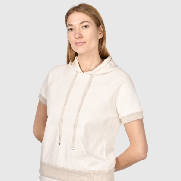 Immagine di Felpa jersey mezza manica con cappuccio