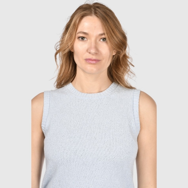 Picture of Knitted cotton bouclé tank top