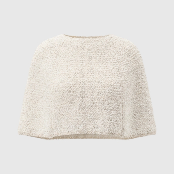 Immagine di Poncho in maglia punto perla paillettes