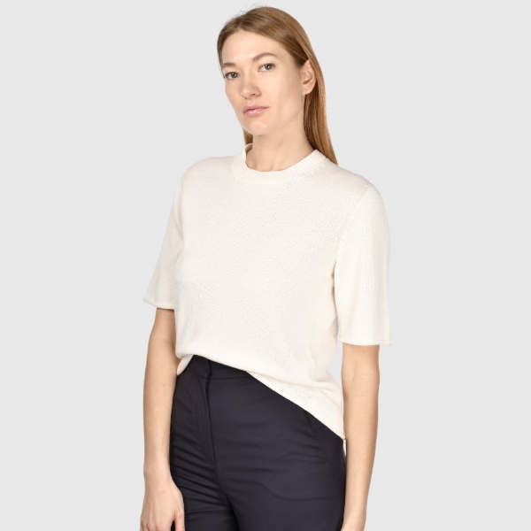 Picture of Stockinette stitch two-ply knitted t-shirt