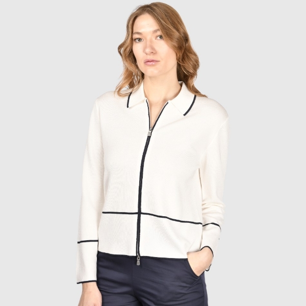 Picture of FULL MILANO STITCH ZIP KNIT SHIRT