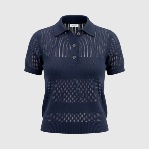 Immagine di Polo in maglia lavorazione traforata