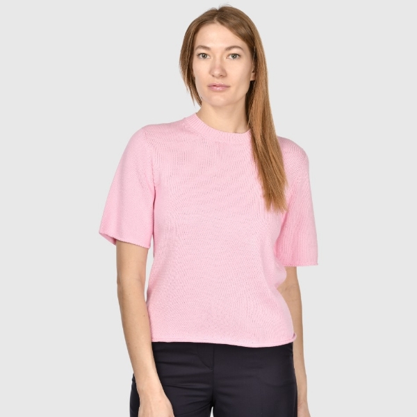 Picture of Stockinette stitch two-ply knitted t-shirt