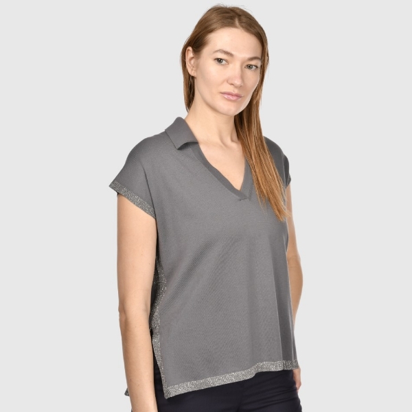 Immagine di Polo in maglia con lurex