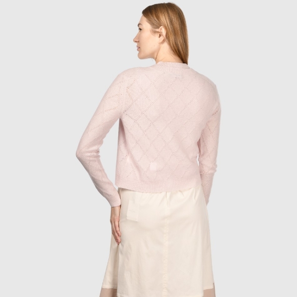 Picture of Cashmere openwork stitch twin set
