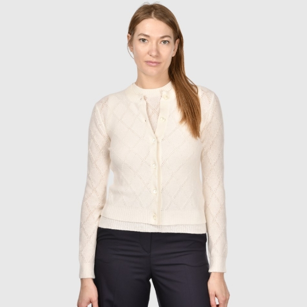Immagine di Twin set lavorazione traforata in cashmere