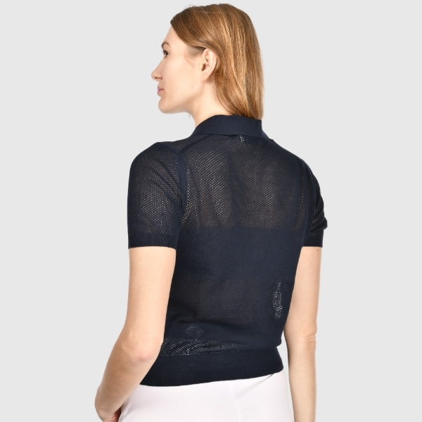 Immagine di Polo in maglia lavorazione traforata