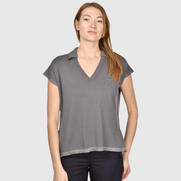 Immagine di Polo in maglia con lurex