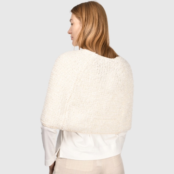 Immagine di Poncho in maglia punto perla paillettes