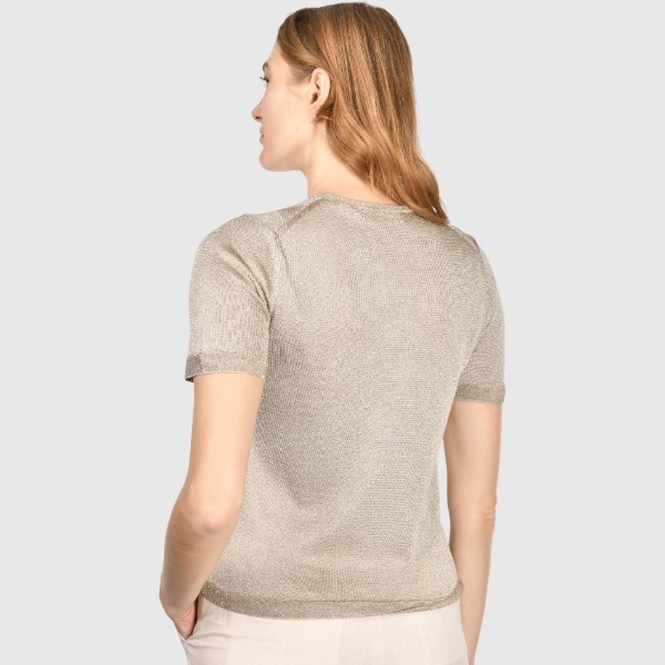 Immagine di T-shirt in maglia lurex a rombi