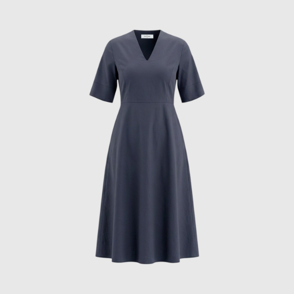 Picture of V neck midi dress